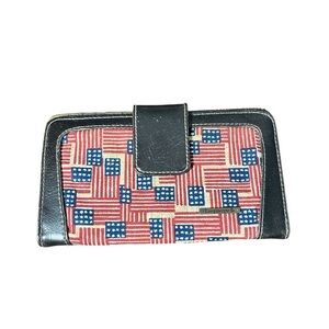 Longaberger Womens‎ Homestead Old Glory American Flag Inaugural Flag Hand Wallet